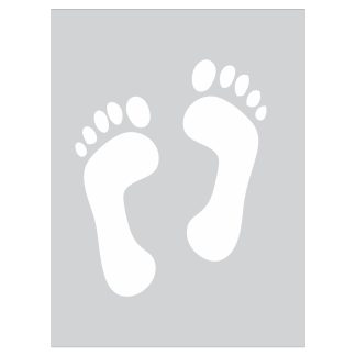 Foot Print Stencil