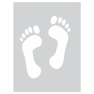 Foot Print Stencil