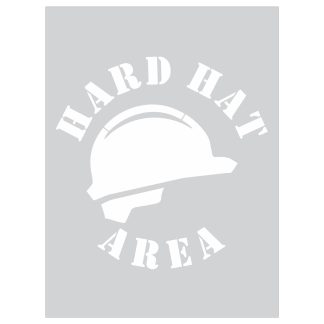 Hard Hat Area Stencil