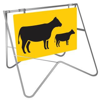 Stock Ahead (symbol) Swing Stand Sign