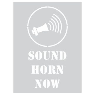 Sound Horn Now Stencil