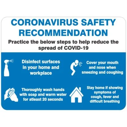 Coronavirus Safety Hand And Hygiene Recommendation