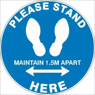 Social Distancing Please Stand Here - Floor Marker