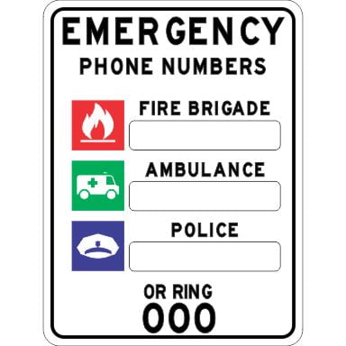 Emergency Phone Numbers, Buy Now