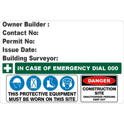Owner Builder Sign Detailed