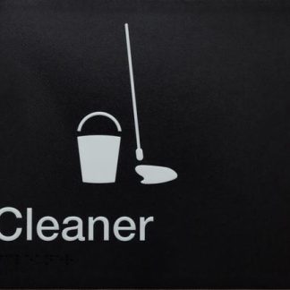 Cleaner White On Black One Symbol (Braille)