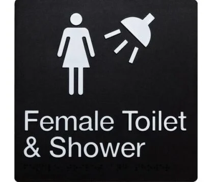 Female Toilet & Shower (Braille)