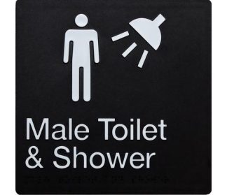 Male Toilet & Shower (Braille)