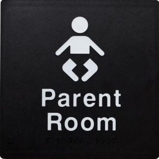 Baby Changing Room White On Black Baby Change Icon (Braille)