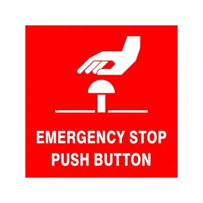 Emergency Stop Push Button - Engraved Label