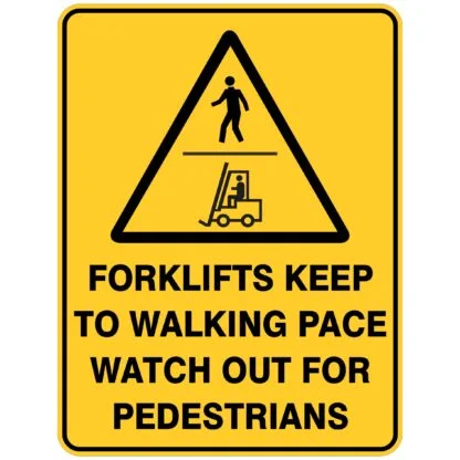 Forklifts Keep To Walking Pace