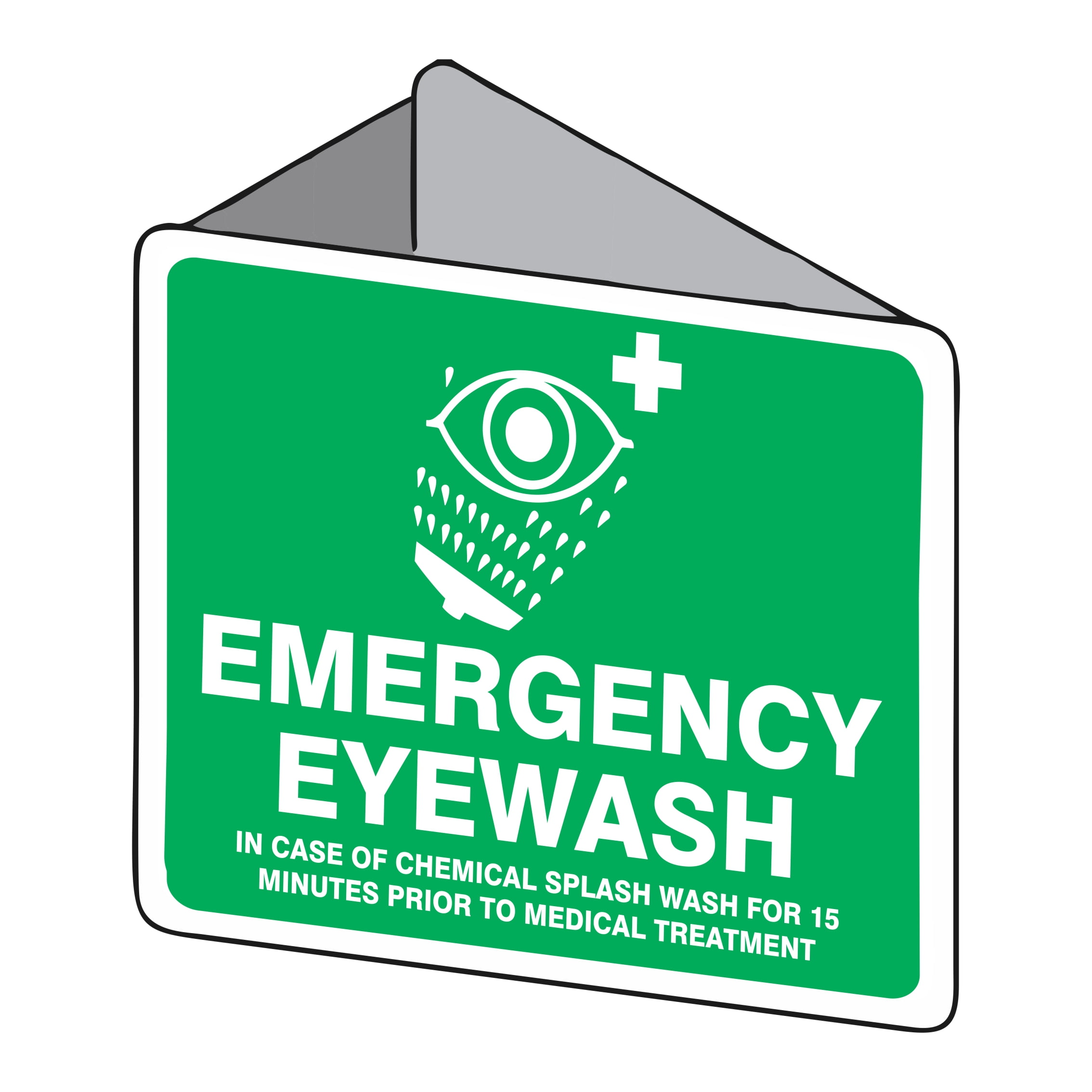 3d Emergency Eye Wash Sign