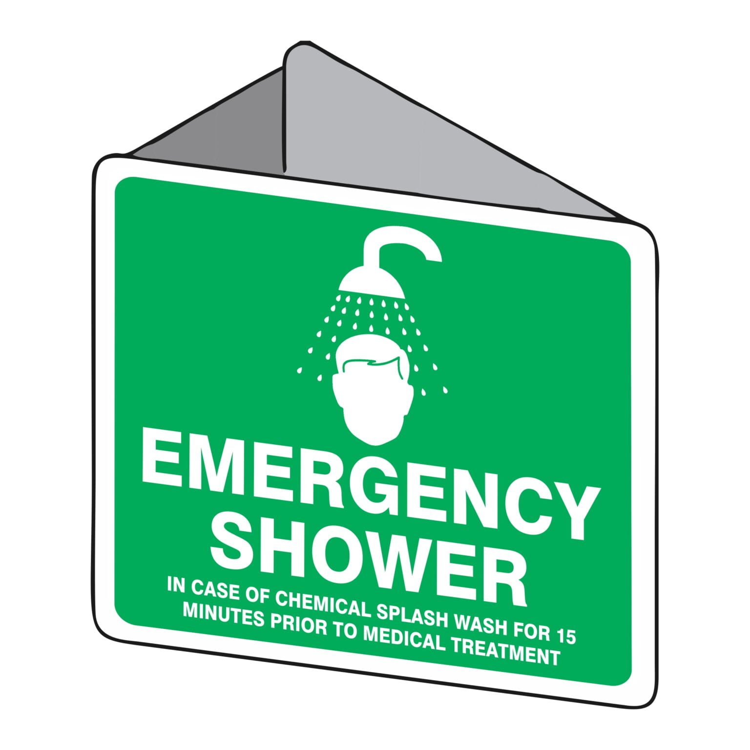 3d Emergency Shower Sign Buy Now Discount Safety Signs Australia