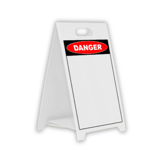 Corflute A-frame Danger Custom Text