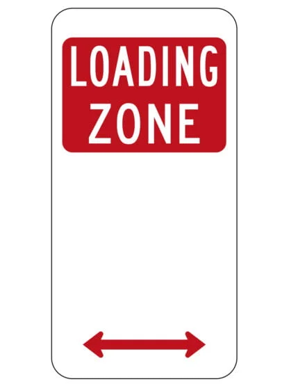 Loading Zone Sign (regulatory) (left Or Right)