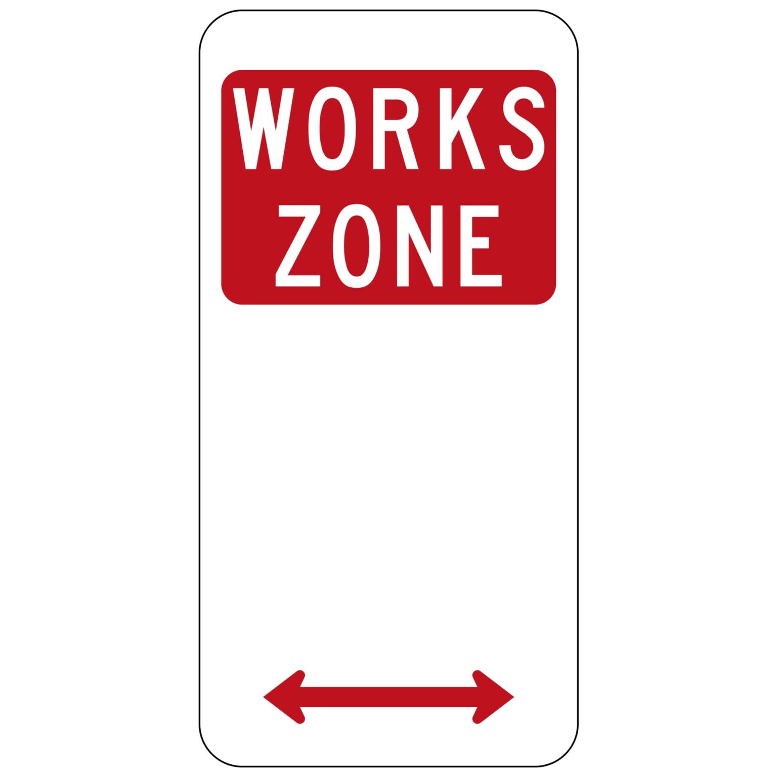 Works Zone Sign (regulatory) (left Or Right) Buy Now Discount