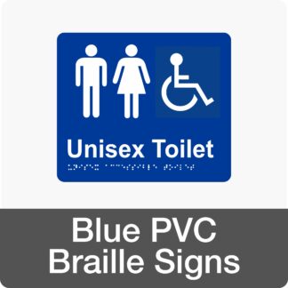 Blue PVC Braille Signs