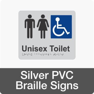 Silver PVC Braille Signs