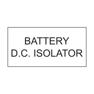 Battery D.C. Isolator - 30mm x 15mm
