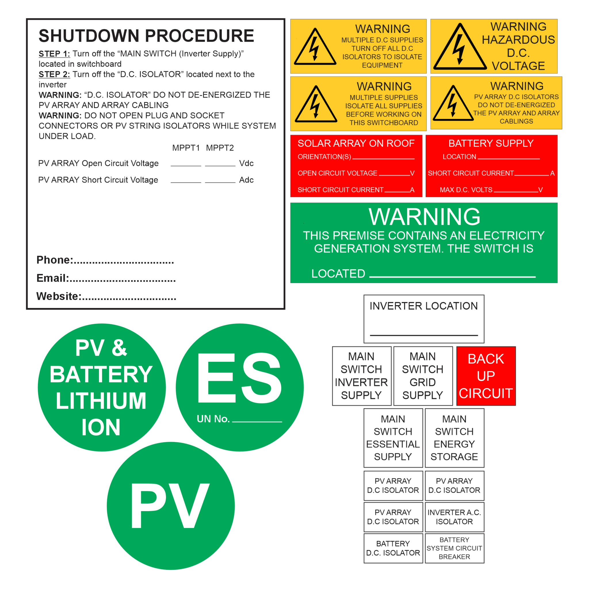 Solar Labels