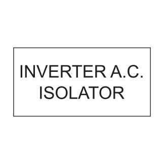 Inverter A.C. Isolator - 30mm x 15mm