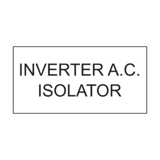 Inverter A.C. Isolator - 30mm x 15mm
