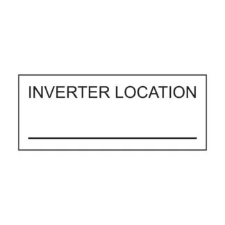 Inverter Location - 50mm x 20mm
