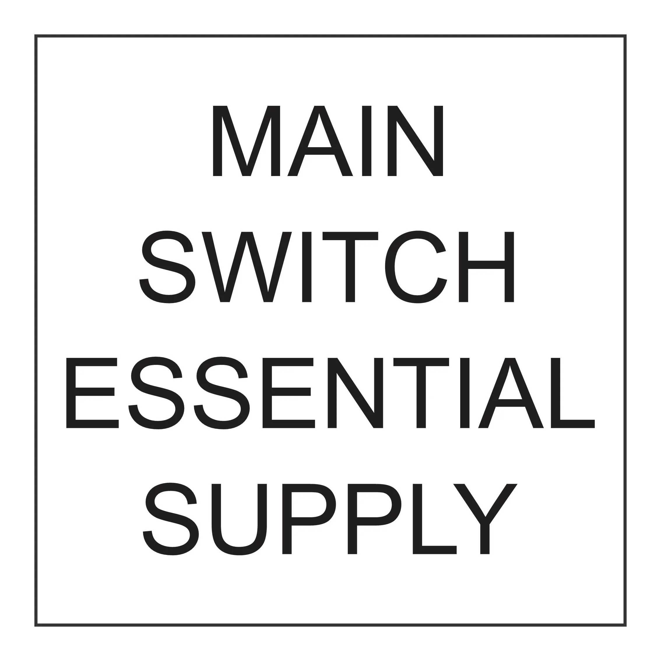 Main Switch Essential Supply - 15mm x 15mm