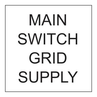 Main Switch Grid Supply - 15mm x 15mm