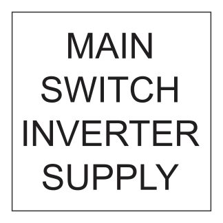 Main Switch Inverter Supply - 15mm x 15mm