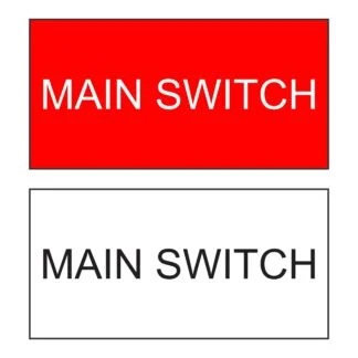 Main Switch 30mm x 15mm (2 or 3 Phase) 50 Pack