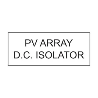 PV Array D.C. Isolator - 30mm x 15mm