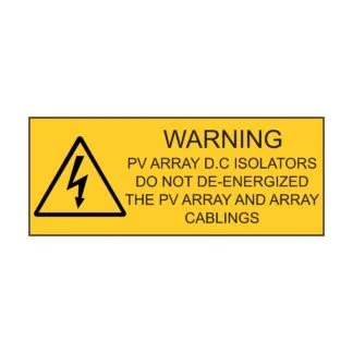 PV Array D.C Isolators - 100mm x 40mm