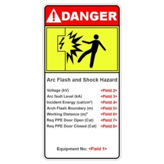 Arc Flash Label Layout 1 - Danger