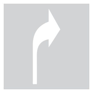 Turn Right or Left Arrow Stencil – Arrow #2