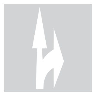 Straight or Turn Arrow Stencil – Arrow #6