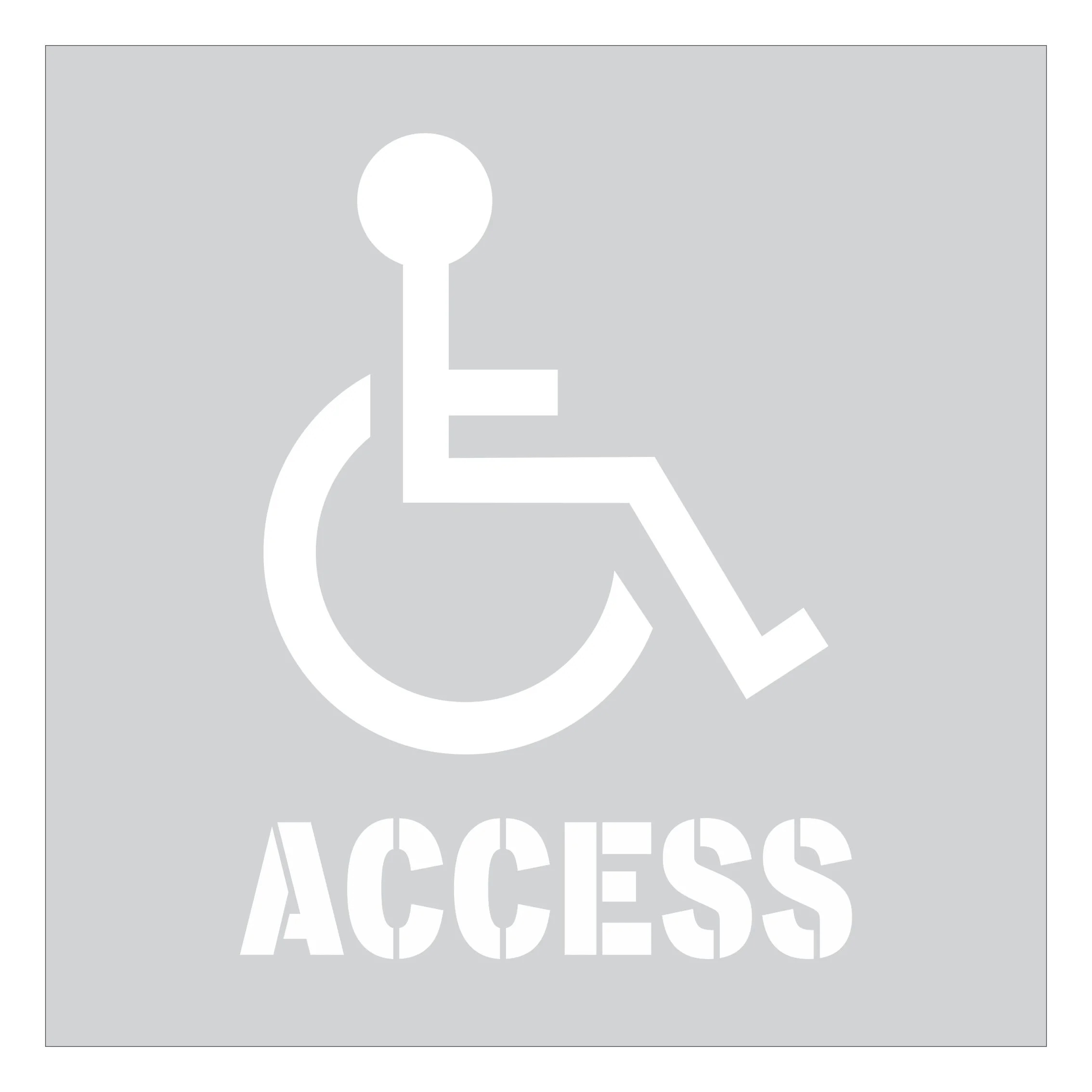 Disabled Access Stencil