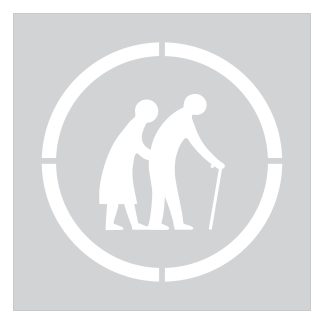 Elderly Access & Walkway Stencil