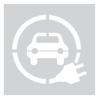 Electric Car Charge Symbol #2 Stencil