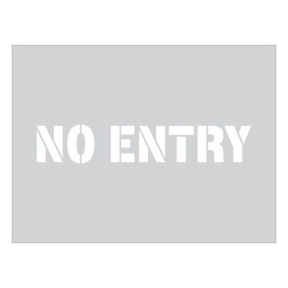 No Entry Stencil