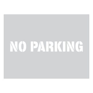 No Parking Stencil