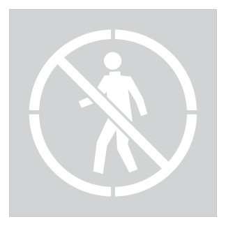 No Pedestrian Access Stencil