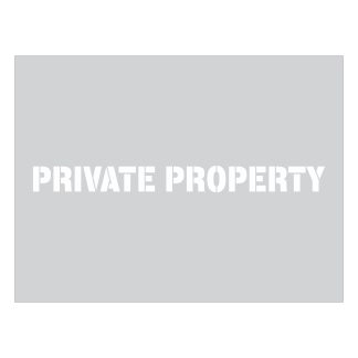 Private Property Stencil