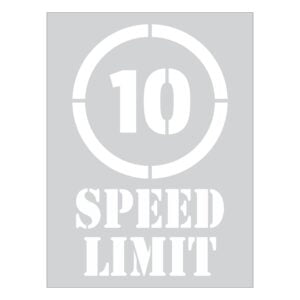 10kph Speed Limit Stencil