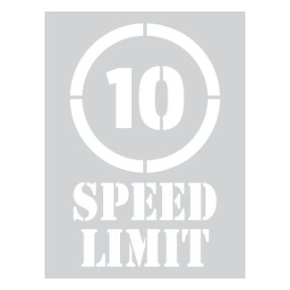 10kph Speed Limit Stencil