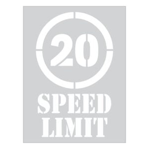 20kph Speed Limit Stencil