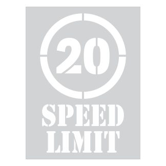 20kph Speed Limit Stencil