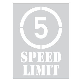 5kph Speed Limit Stencil
