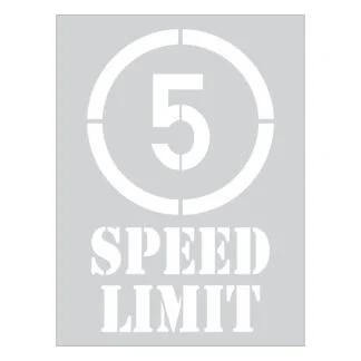 5kph Speed Limit Stencil