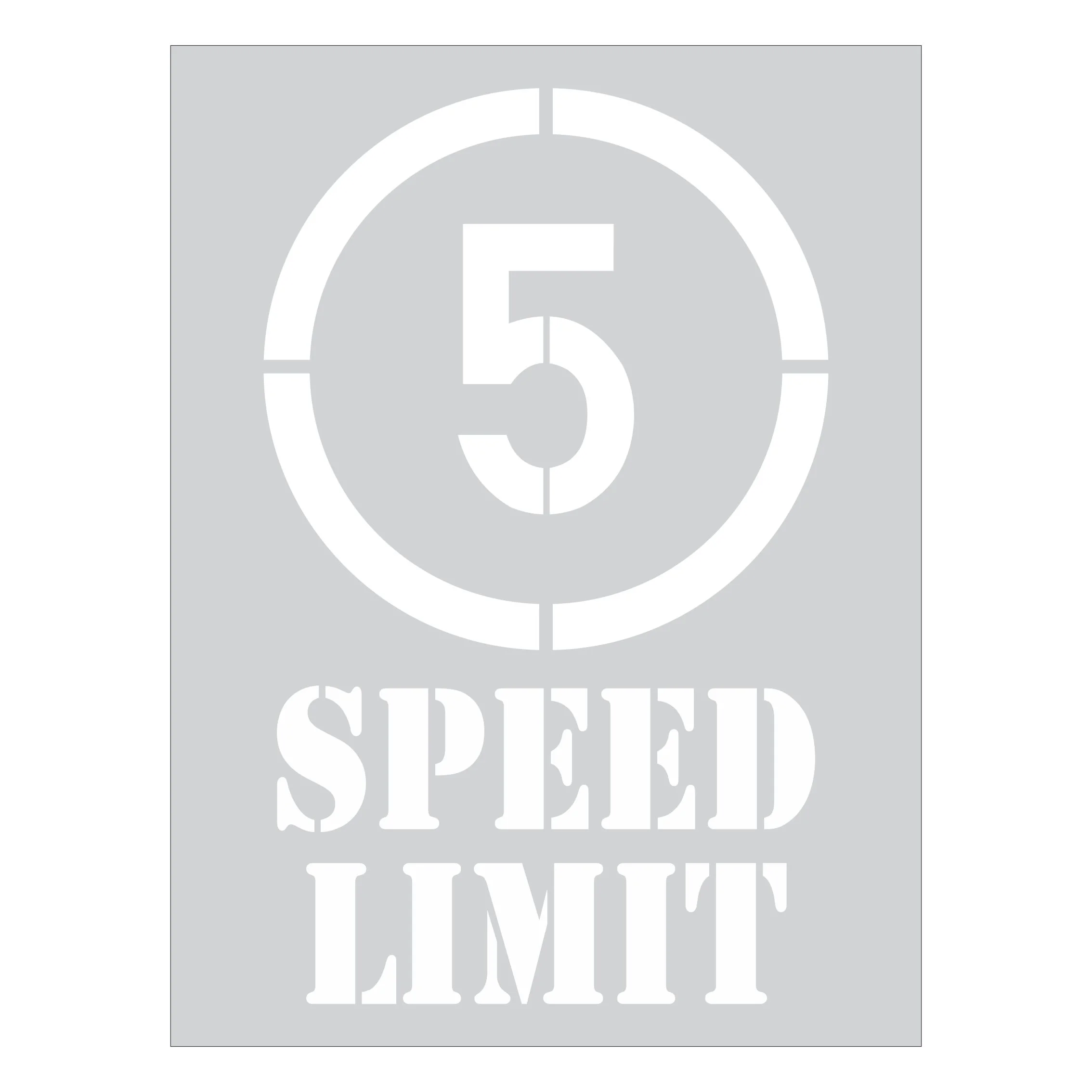 5kph Speed Limit Stencil